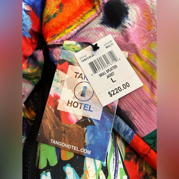 NWT Men’s Tango Hotel Skull Splatter Jacket SZ L - Picture 6 of 6